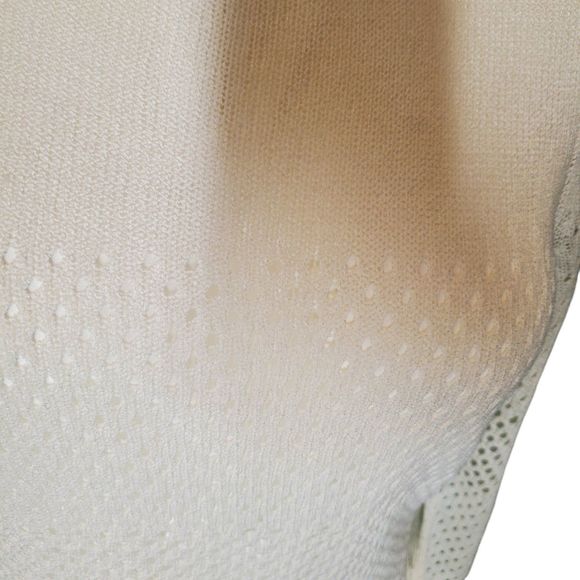 Renuar Beige Pointelle Sweater Layered With Collar Sz S NEW $118 - Picture 2 of 7